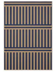 [Double Rugs] Plinth Royal Washable New Jute Area Rug in Blue