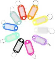 FOYTOKI 100pcs Key Tags Multipurpose Key Identifiers for Hotels and Luggage Classification Keychain Labels Practical Id Tags with Strong Split Rings