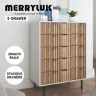 Merryluk Chelsea 5 Chest of Drawers Dresser Storage Drawers Cabnet Tallboy