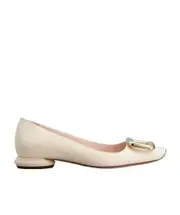 buckle-detail ballerina shoes 37,36.5 cream