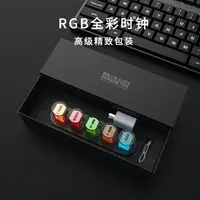 在飛比找樂天市場購物網優惠-新品RGB 仿輝光管時鐘創意led電子數字鐘時鐘