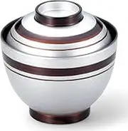 J-Kitchens Miso Soup Bowl, 2.8 inch (2.8 cm) Egg Bowl, High Silver Puddle Line, Dishwasher Safe, Heat Resistant ABS Resin, 3.2 x 3.2 inches (8.3 x 8.1 cm), 150 cc, Made in Japan