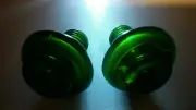 TRANSLUCENT GREEN ARCADE / PINBALL MACHINE SHORT 1 1/8" FLIPPER BUTTONS N.O.S.