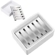 Catzon Ceramic Bar Soap Holder Dish for Shower-Countertop Double Layer Soap Dish with Stainless Steel Drain Tray