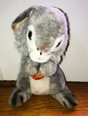 Steiff Sonny Gray Rabbit Bunny Plush Tag Button 2960/22 Vintage Rare