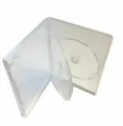 MegaDisc 1 Clear DVD Replacement Storage case Hold 3 Discs with a Flap Tray box