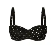 [Dolce & Gabbana] Dolce & Gabbana Polka Dot-print Balconette Bra I NUMERIC BLACK/WHITE