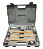 7pc Expert Quality Car Body Dent Repair Kit Dolly Panel Beat Hickory HDL Hammer