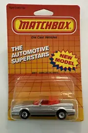 1987 MATCHBOX SUPERFAST MB 72 SILVER CADILLAC ALLANTE NEW
