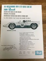 REVELL CHAPARRAL II SLOT CARS PHOTO COPY OF 1960es DEALER SHEETS ,BROCHURE