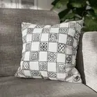 CUSHION COVER PILLOW CASE|HAND DRAWN SQUARE PATTERN 31