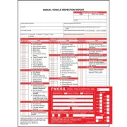 J. J. Keller 25-Pack, Annual Vehicle Inspection Report Form & Red FMCSA Label...