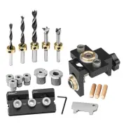 Woodworking Hole Punching Set, Adjustable Clamping System Drill Guide