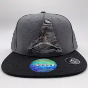 NIKE AIR JUMPMAN 23 Boys/Youth Baseball Flatbill Cap Gray Snapback Hat