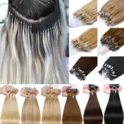 Microbead Hair Extensions Human Hair Micro Loop Hair Extensions 100% Real Remy