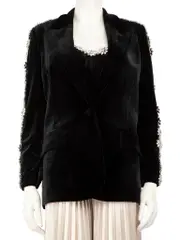 Black Velvet Blazer & Bandeau Set