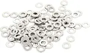uxcell M3x6mmx0.5mm Stainless Steel Round Flat Washer for Bolt Screw 100Pcs