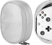 Geekria Controllers Carrying Pouch Travel Bag, Compatible with google Stadia Cloud Gaming Platform, Sony PlayStation 4 Wireless, PS4, Xbox Wireless, Nintendo Switch Pro, Portable Protector (Silver)