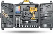 [MasterSpec] 92-Piece Power Tool Kit 18V Cordless Hammer Drill Screw Flap Bits Sockets Set