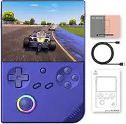 RG40XX V Handheld Game Console, Built-in 128G & 10000+ Games，with RGB Colorful Joystick Lighting, 4.0-inch IPS Screen Ultra-Narrow Frame Arcade Support Bluetooth 5g WiFi Combat (Blue, 64G+128G)