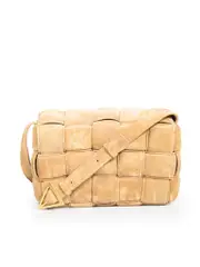 Brown Suede Cassette Padded Bag