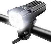 Bright Cycle Light for Night Riding | 2000 Lumens Super Bright Waterproof Headlight for Bicycle | 5 Light Modes, Rechargeable Cycle Safety Headlamp, 3H Fast Charging for Riding