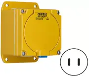 Clipsal SOCKET OUTLET CLIWMB210 110V 10A 2PP 1-Gang, Cast Aluminium *Aust Brand