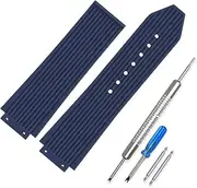 [RBIPO] 25mm Rubber Watch Strap with Replacement Watch Band Tool for Hublot Big Bang