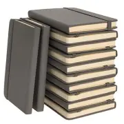 A6 Pocket Size Mini Hardcover Notebooks,124 pages (Gray, 12 Pack)