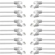 12PK Cruxtec 0.3m CAT6/RJ45 Network Lead Cable LAN Ethernet Internet Cord White