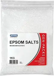 Vetsense Epsom Salt 1Kg, Horse Supplement, Bathwater Additive, Bath Salt, 1 count, Adult, Soothing, Relaxation, Detoxification