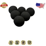 Set of 6 Black Ceramic Fire Balls - 5'' Fire Pit Accessories for Indoor/Outdoor