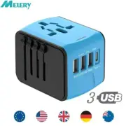 FAST 3.4 / 5A Universal Travel Adapter 3 USB &Type-C Outlet Converter Plug Power