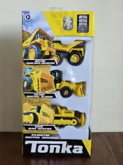 Tonka Metal Movers 3 Pack Mighty Dump Front Loader Bulldozer New