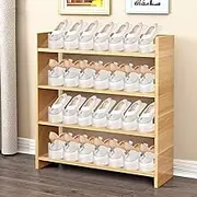 TOOKNIN 20 Pack Clear Shoe Slots Organizer for Closet,Adjustable Shoe Rack Holder Shoe Space Savers Shoe Racks for Closet Organization(Clear)