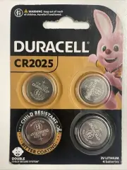 DURACELL CR2025 Lithium BATTERIES Sealed Original 4 Pack - Exp. 2032