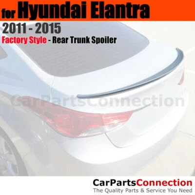 Painted Trunk Spoiler For 11+ Hyundai Elantra No Drill S3 PHANTOM BLACK METALLIC (for: Hyundai)