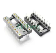 50PCS 16Pin Gold Plated DIP SIP Round IC Adaptor Sockets Solder Type