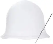 lehom Reusable Hair Coloring Caps Highlighting Rubber Cap With Streaking Metal Hook Hairdressing Highlighting Kit for Women
