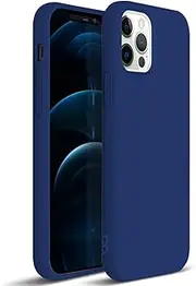 [ZUSLAB] Nano Silicone Case for iPhone 12 Pro 6.1" & iPhone 12 6.1" Shockproof Gel Rubber Bumper Protective Cover - Cobalt Blue