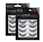 Ardell False Eyelashes Multipack- 4 Pairs - Fauxmink - Wispies - (Pack of 2)
