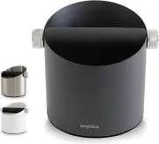 Espresso Knock Box, Large Capacity & Non-Slip Base Coffee Black