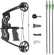 Archery Compound Bow and Arrow Kits 25 Lbs Mini Compound Bow Right and Left Hand Bow for Outdoor Hunting Shooting