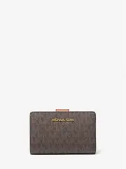 MICHAEL KORS JET SET CHARM MD SLIM WALLET 38F1CT9F2B BLACK MSRP $98 NWT