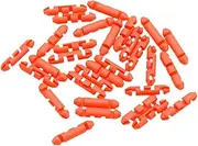 harayaa 30 Pieces Auto Stopper Beads for Braided Line, Orange Red