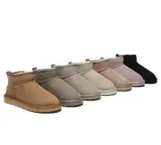 AUSTRALIAN SHEPHERD® UGG Boots Double Faced Sheepskin Wool Ankle Mini Boots Jade - Caribou / AU Ladies 9 / AU Men 7 / EU 40