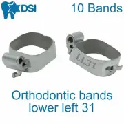 10 DSI Dental Orthodontic Molar Bands Double Buccal Tube Bracket Lower Left 31