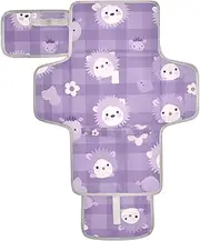 Reusable Toddler Changing pad with Tissue Pocket Diaper Changing pad Portable with Built-in Pillow