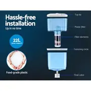 Devanti Water Cooler Dispenser Stand 22L Bottle Bl
