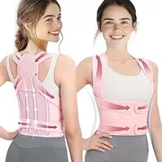 Lumewave Posture Corrector for Men and Women,Back Brace,Breathable,Adjustable, Back Corrector, Scoliosis and Hunchback Correction, Back Pain, Spine Corrector, Posture Trainer(Pink, S)